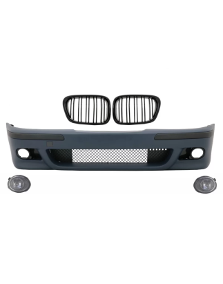 Paraurti anteriore compatibile con BMW 5 Serie E39 (1995-2003) con Fendinebbia and Griglie centrali 