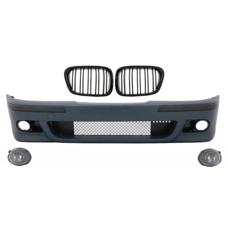 Paraurti anteriore compatibile con BMW 5 Serie E39 (1995-2003) con Fendinebbia and Griglie centrali 