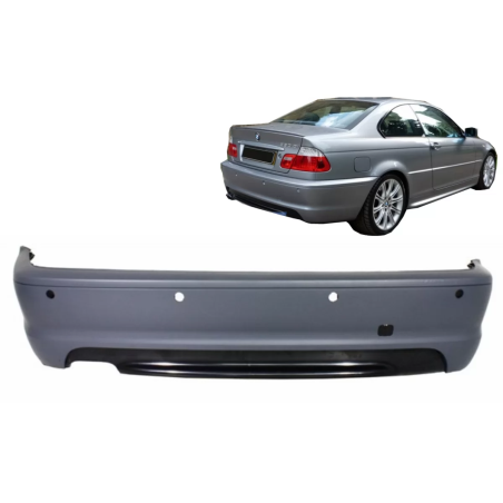 Paraurti posteriore compatibile con BMW 3 Serie E46 Cabrio (1998-2004) 2 Doors M-Technik II design (