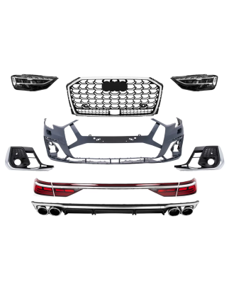 Kit carrozzeria completo compatibile con Audi A8 D5 (2018-2021) in poigrade to S8 2022 design (Cod. 