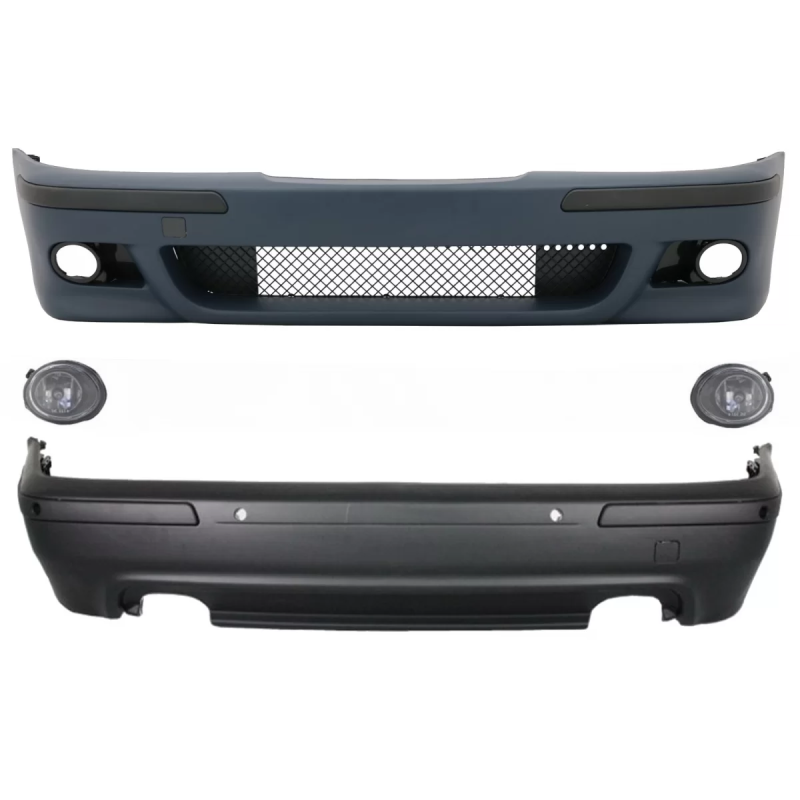 Kit carrozzeria compatibile con BMW 5 Serie E39 (1995-2003) design M5 con Fendinebbia cromato (Cod. 
