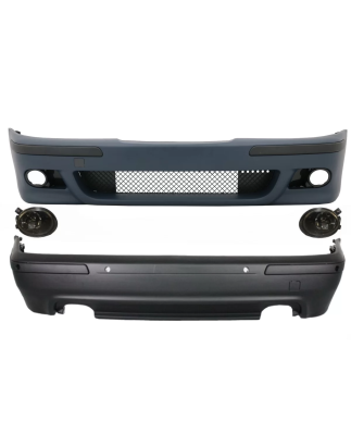 Kit carrozzeria compatibile con BMW E39 5 Serie (1995-2003) Double Outlet design M5 Fendinebbia fume