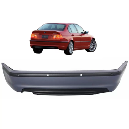 Paraurti posteriore compatibile con BMW 3 Serie E46 4D Berlina (1998-2004) design M-Technik con PDC 