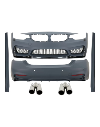 Kit carrozzeria completo compatibile con BMW 4 Serie F32 F33 Cabrio (2013-2019) M4 design con Termin