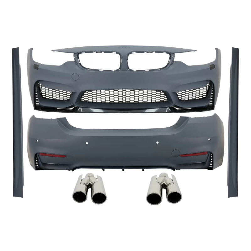 Kit carrozzeria completo compatibile con BMW 4 Serie F32 F33 Cabrio (2013-2019) M4 design con Termin