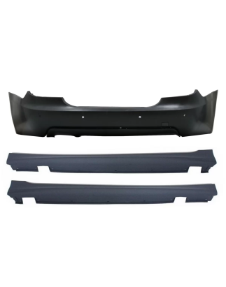 Paraurti posteriore con Minigonne laterali compatibile con BMW 5 Serie E60 LCI (2007-2010) design M-