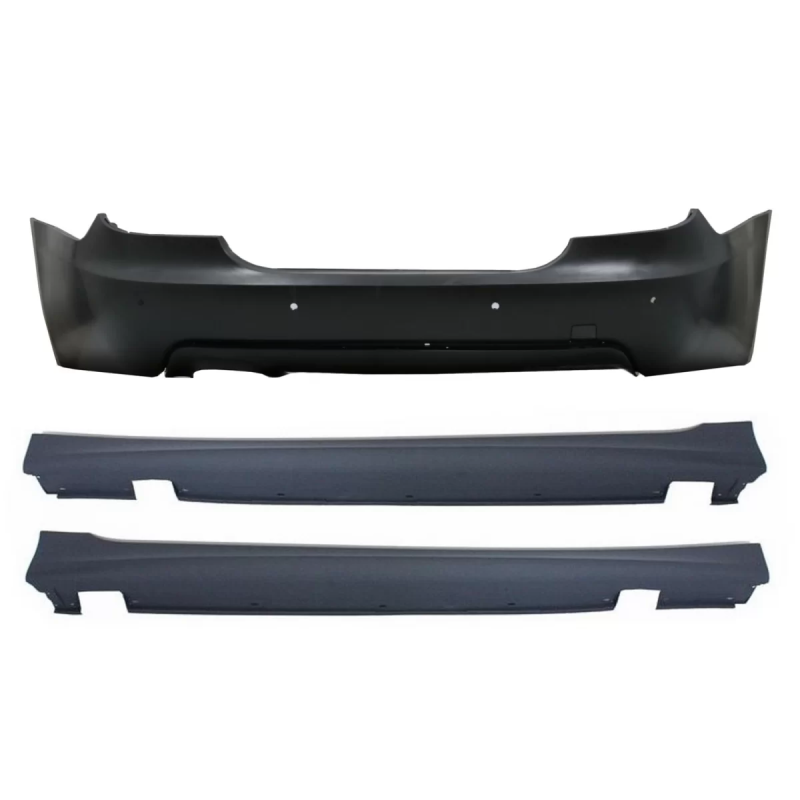 Paraurti posteriore con Minigonne laterali compatibile con BMW 5 Serie E60 LCI (2007-2010) design M-