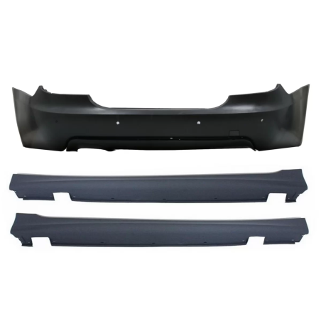 Paraurti posteriore con Minigonne laterali compatibile con BMW 5 Serie E60 LCI (2007-2010) design M-
