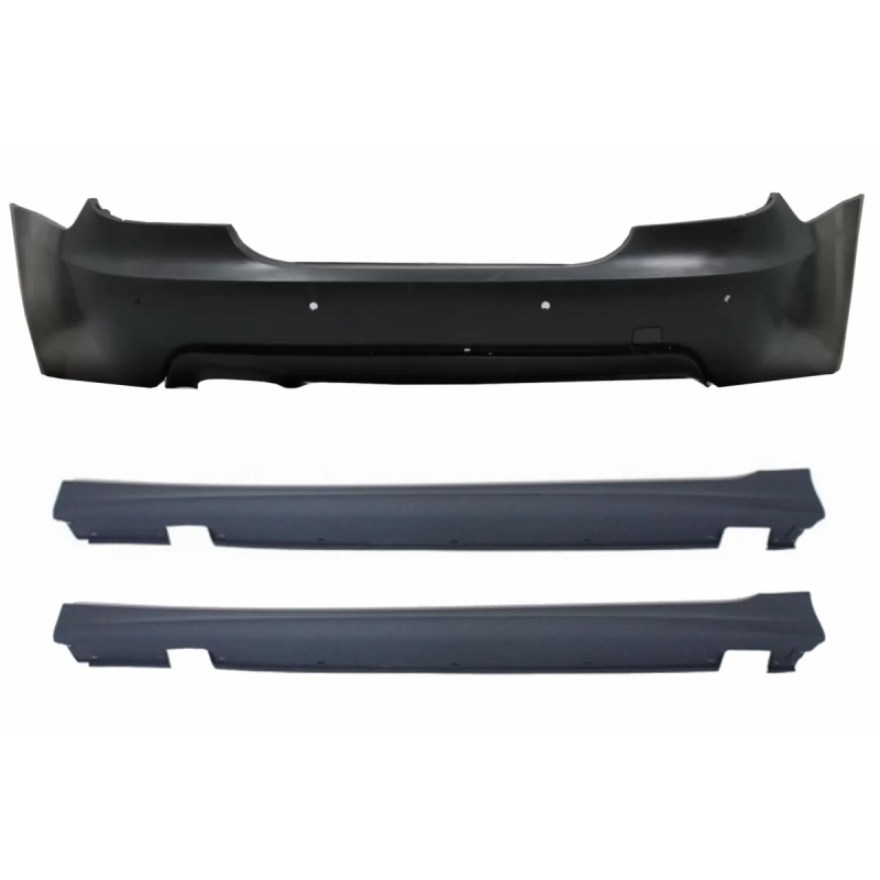 Paraurti posteriore compatibile con BMW 5 Serie E60 (2003-2007) design M-Technik con Minigonne later