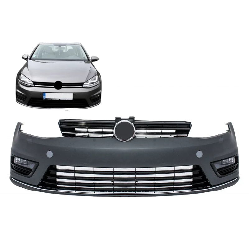 Paraurti anteriore compatibile con VW Golf VII 7 (2013-2017) R-Line look (Cod. K-FBVWG7RL)