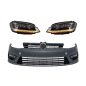 Paraurti anteriore compatibile con VW Golf VII 7 (2013-2017) R-line look con Fari anteriori 3D LED D