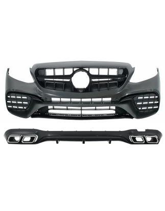 Kit carrozzeria compatibile con Mercedes Classe E W213 (2016-2019) E63 design Terminali di scarico (