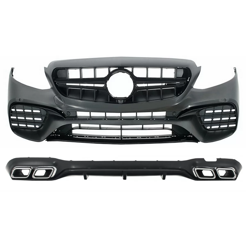 Kit carrozzeria compatibile con Mercedes Classe E W213 (2016-2019) E63 design Terminali di scarico (