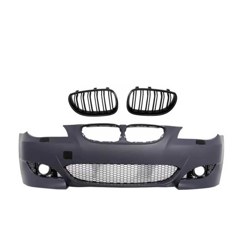 Paraurti anteriore compatibile con BMW 5 Serie E60 (2003-2010) design M5 con Central Grille doppia s