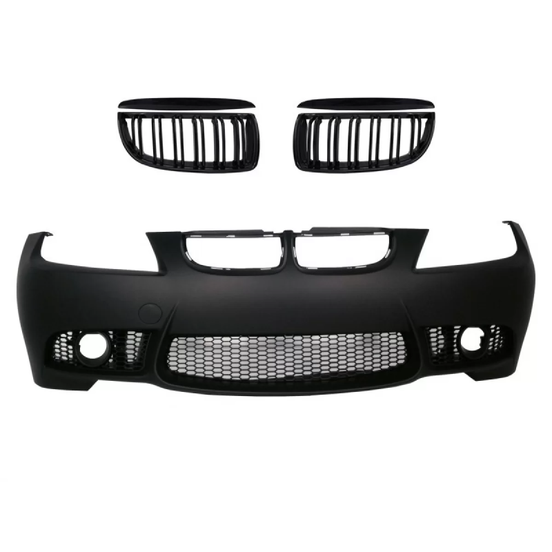Paraurti anteriore compatibile con BMW E90 E91 pre-restyling (2004-2008) M3 con Grilles doppia stris