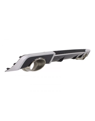 Paraurti posteriore Spoiler Diffusore con Terminali di scarico compatibile con Audi A3 8V Berlina Ca
