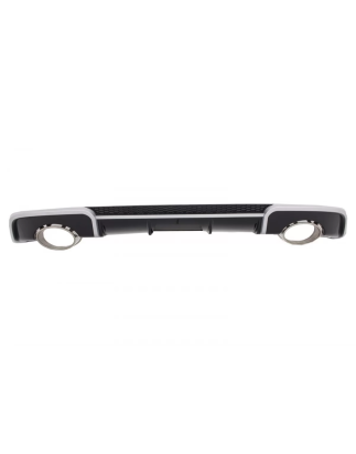 Paraurti posteriore Spoiler Diffusore con Terminali di scarico compatibile con Audi A3 8V Hatchback 