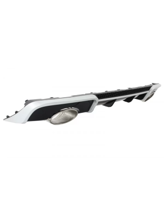 Paraurti posteriore Spoiler Diffusore con Terminali di scarico compatibile con Audi A3 8V Hatchback 