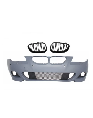 Paraurti anteriore con Griglie centrali a doppio rene compatibile con BMW 5 Serie E60 E61 (2007-2010