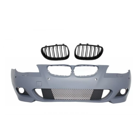 Paraurti anteriore con Griglie centrali a doppio rene compatibile con BMW 5 Serie E60 E61 (2007-2010