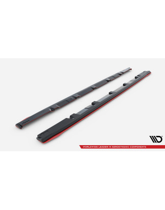 Diffusori minigonne V.2 SUBARU WRX STI (Cod. M-SUIM4WRXSTI-SD2RRED+SD2G)