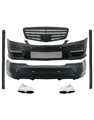 Kit carrozzeria compatibile con Mercedes S-Classe W221 (2005-2011) con Griglia anteriore nero lucido