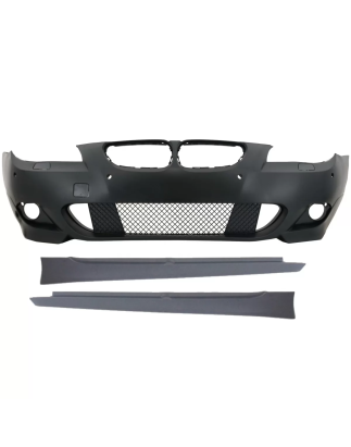 Paraurti anteriore con Minigonne laterali compatibile con BMW 5 Serie E60 E61 pre-restyling (2003-20