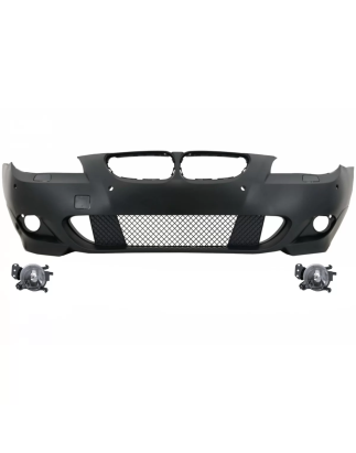 Paraurti anteriore PDC 24mm con Fendinebbia compatibile con BMW 5 Serie E60 E61 (2003-2007) design M
