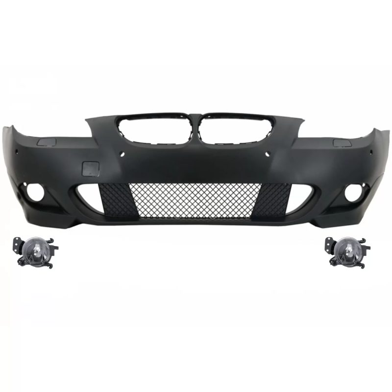 Paraurti anteriore PDC 24mm con Fendinebbia compatibile con BMW 5 Serie E60 E61 (2003-2007) design M