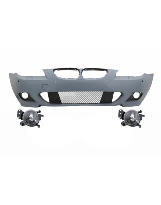 Paraurti anteriore con PDC 18 mm compatibile con BMW 5 Serie LCI E60 E61 (2007-2010) and Fendinebbia
