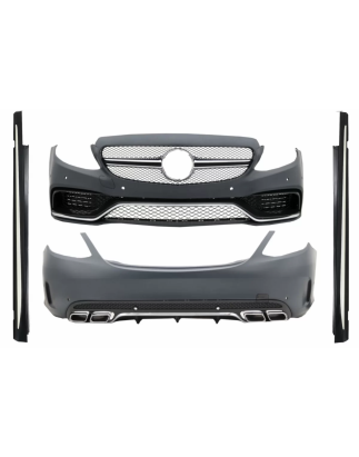 Kit carrozzeria compatibile con Mercedes C-Classe W205 Berlina (2014-2018) C63 design (Cod. K-CBMBW2