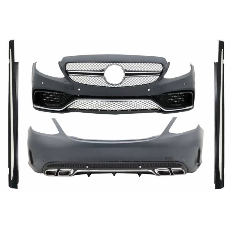 Kit carrozzeria compatibile con Mercedes C-Classe W205 Berlina (2014-2018) C63 design (Cod. K-CBMBW2