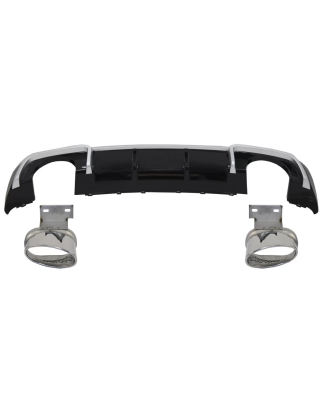 Paraurti posteriore Spoiler Diffusore con Terminali di scarico compatibile con Audi A3 8V Sline Face