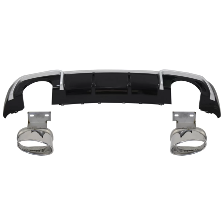 Paraurti posteriore Spoiler Diffusore con Terminali di scarico compatibile con Audi A3 8V Sline Face