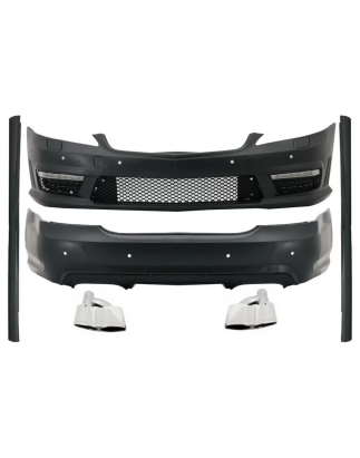 Kit carrozzeria compatibile con Mercedes S-Classe W221 (2005-2011) LWB Minigonne laterali Terminali 
