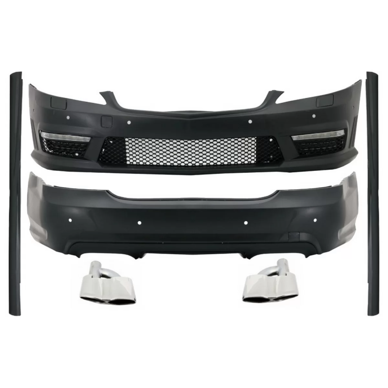 Kit carrozzeria compatibile con Mercedes S-Classe W221 (2005-2011) LWB Minigonne laterali Terminali 