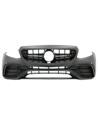 Paraurti anteriore compatibile con Mercedes Classe E W213 S213 C238 A238 (2016-2019) E63 design nero