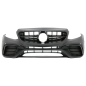 Paraurti anteriore compatibile con Mercedes Classe E W213 S213 C238 A238 (2016-2019) E63 design nero
