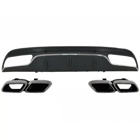Paraurti posteriore Diffusore compatibile con Mercedes C-Classe W205 S205 (2014-2020) C63 design con