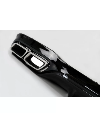 Paraurti posteriore Diffusore d'aria con Terminali di scarico cromato compatibile con Mercedes Class