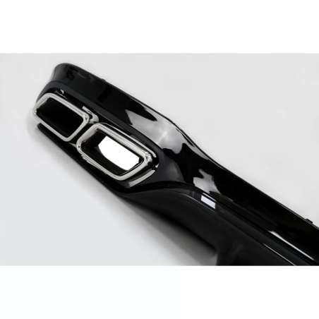 Paraurti posteriore Diffusore d'aria con Terminali di scarico cromato compatibile con Mercedes Class