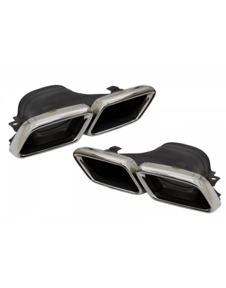 Paraurti posteriore Diffusore d'aria con Terminali di scarico cromato compatibile con Mercedes Class