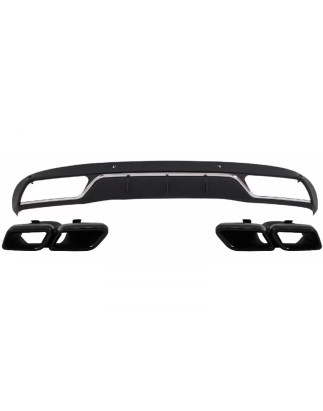Diffusore posteriore & Terminali di scarico compatibile con Mercedes C-Classe W205 S205 (2014-2018) 