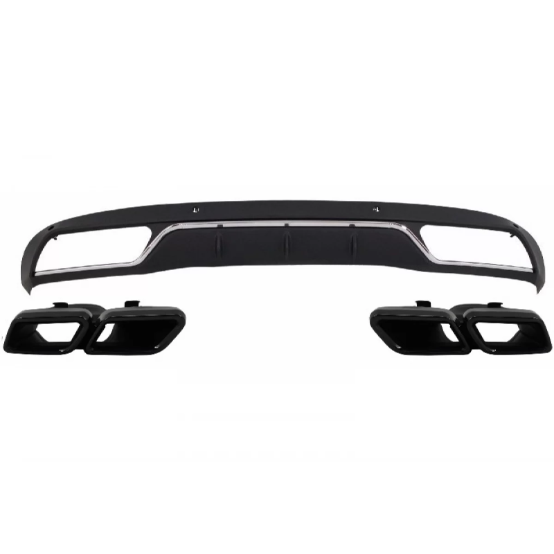 Diffusore posteriore & Terminali di scarico compatibile con Mercedes C-Classe W205 S205 (2014-2018) 