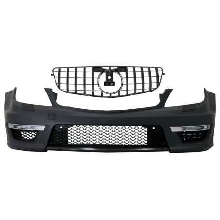 Paraurti anteriore compatibile con Mercedes C-Classe W204 (2012-in poi) C63 design Facelift con Cent