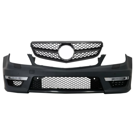 Paraurti anteriore compatibile con Mercedes C-Classe W204 (2012-in poi) C63 design Facelift con Sing