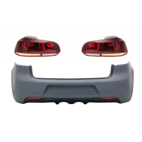 Paraurti posteriore con Fanali posteriori Full LED compatibile con VW Golf VI (2008-2013) R20 design