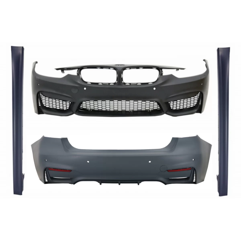 Kit carrozzeria compatibile con BMW 3 Serie F30 (2011-2015) F30 LCI (2016-in poi) con Minigonne late