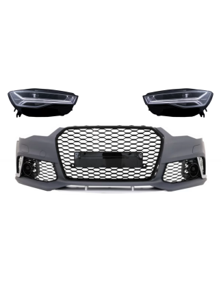 Paraurti anteriore con Full LED Fari anteriori Sequential Dynamic Turning Lights compatibile con Aud