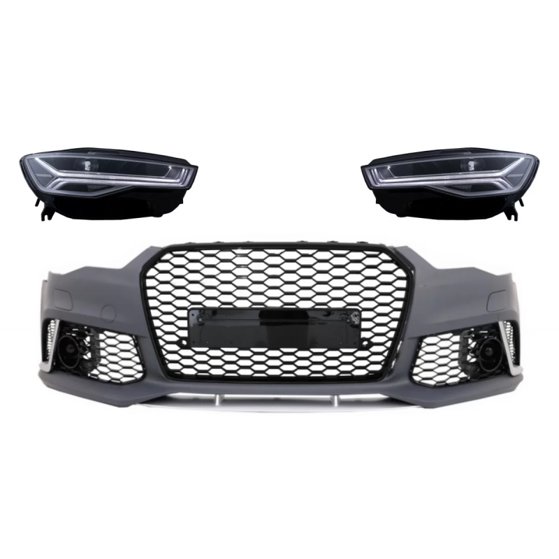Paraurti anteriore con Full LED Fari anteriori Sequential Dynamic Turning Lights compatibile con Aud